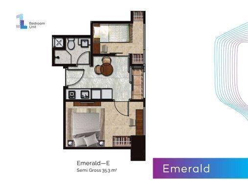 1+1 Bedroom = Emerald E 1+1 Bedroom = Emerald E